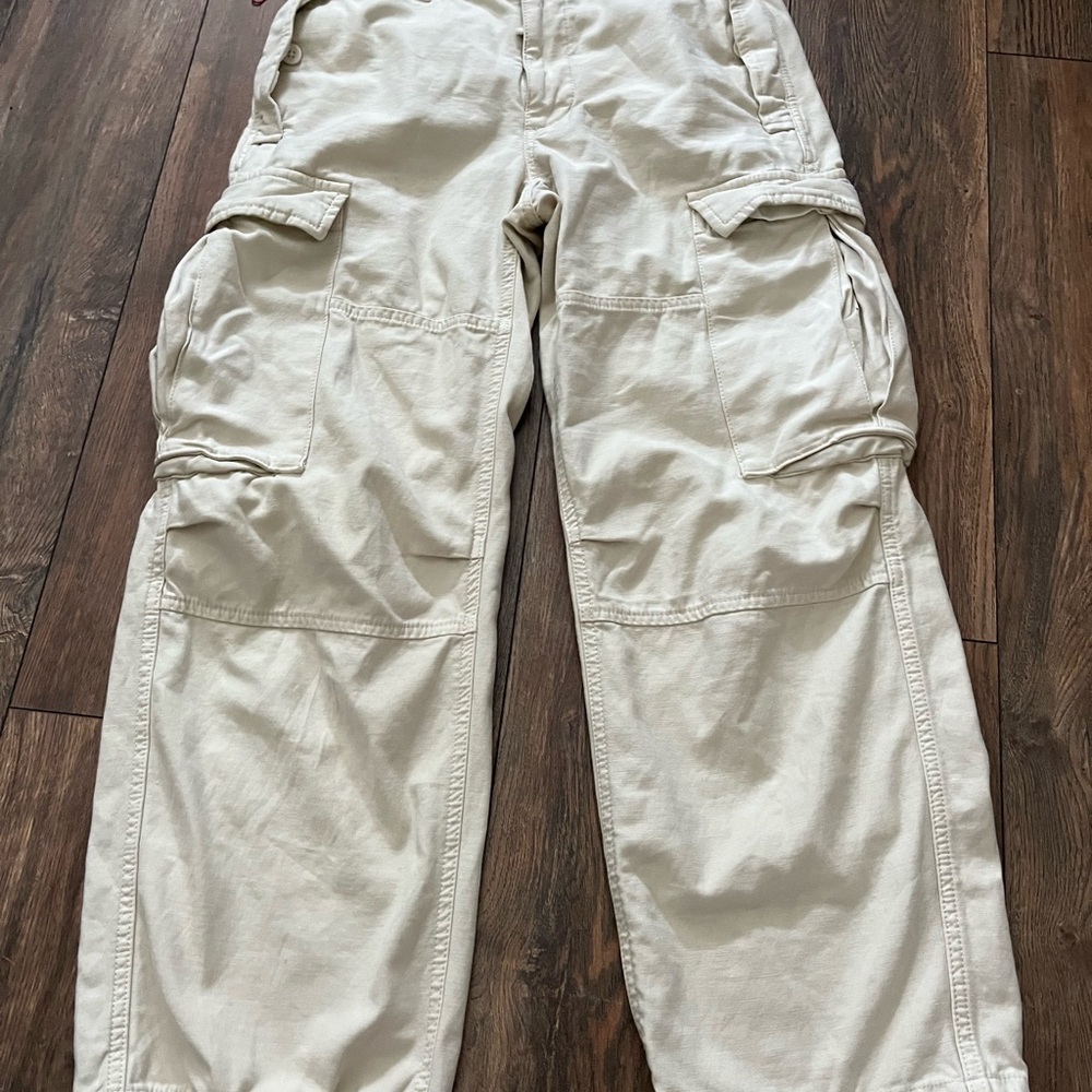 TNA Cream Cargo Pants Relaxed Fit